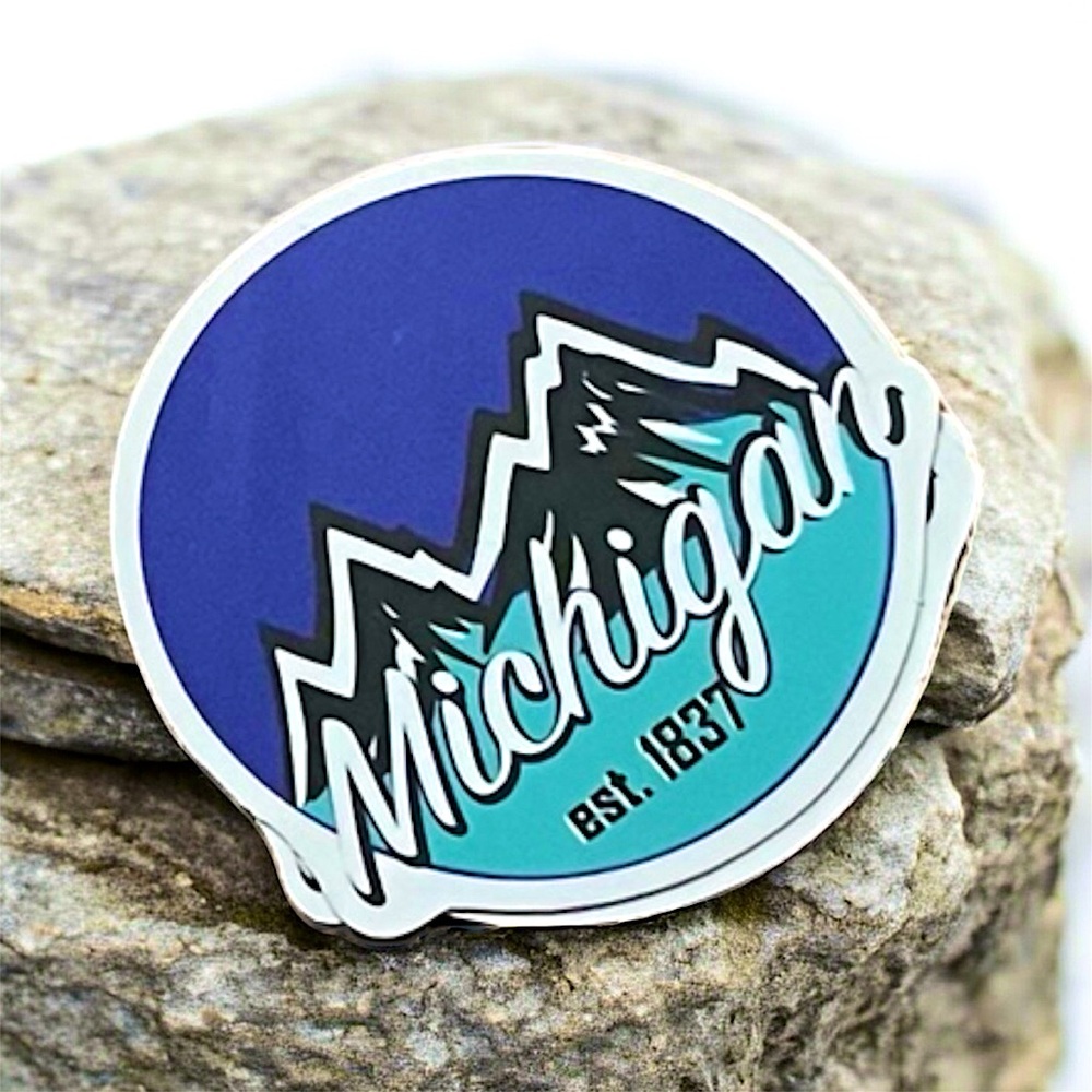 Michigan Matte Finish PVC Removable Waterproof Decor Accent Sticker